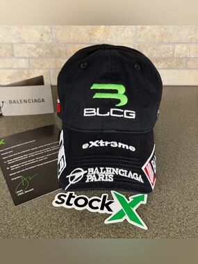 Balenciaga Black 2.0 Extreme racing  Logo Cap Rare